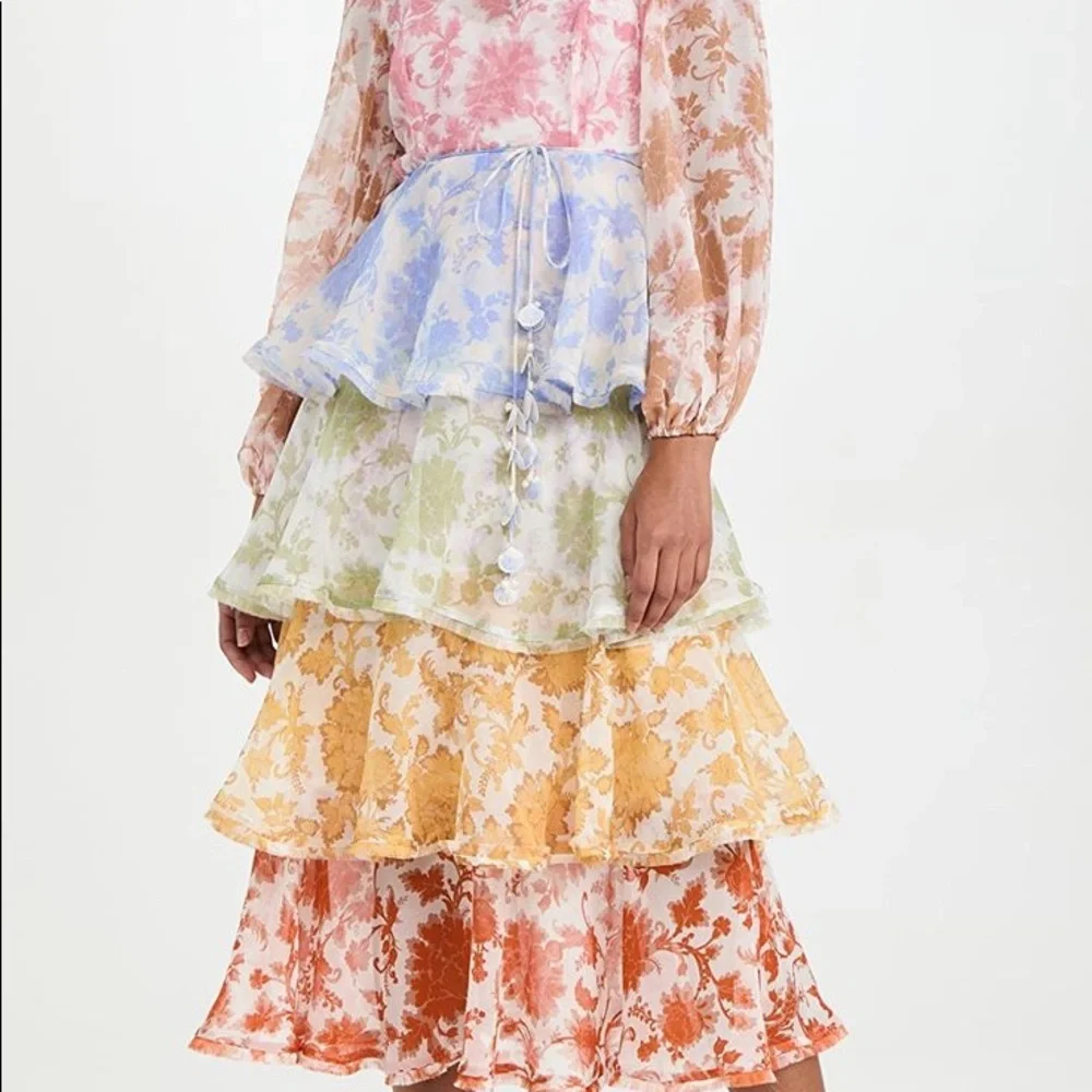 Zimmermann Postcard Flounce Midi Dress - Picture 6 of 8